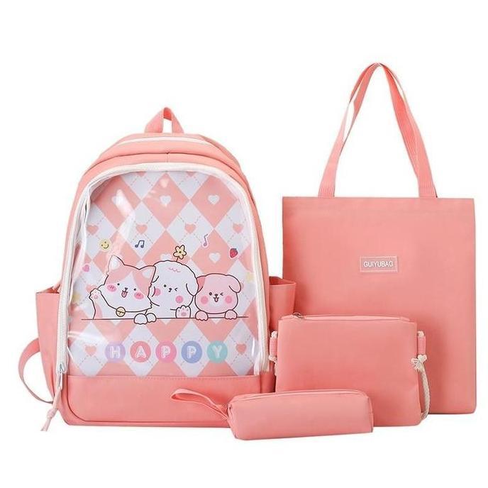 TAS RANSEL ANAK 4IN1 TAS SEKOLAH ANAK FASHION IMPORT TERBARU 2024