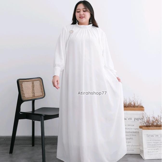 gamis ceruty jumbo wanita Ld130cm Ld145cm terlaris