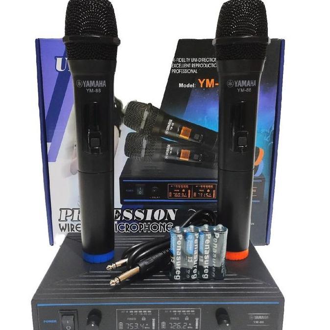 Yoiyoman- Mic Mikrofon Wireless Yamaha Ym-88 Microphone Wireless Uhf