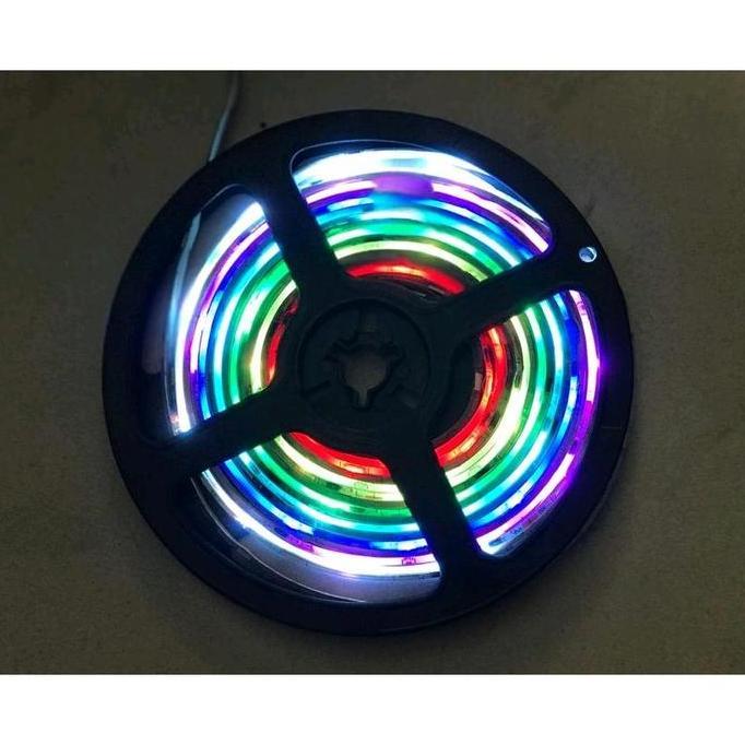LAMPU LED STRIP PLAFON 5050 MATA BESAR 12VOLT & 24 VOLT NYALA RGB WARNA WARNI RUNNING IP65 WATERPROO