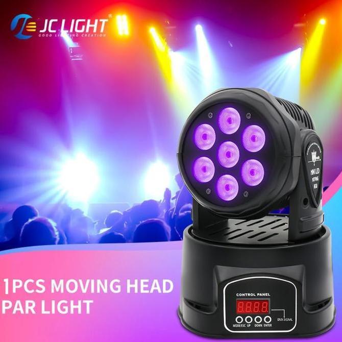 Lampu Laser Sorot Lighting Panggung Mini LED Disco RGB Putar