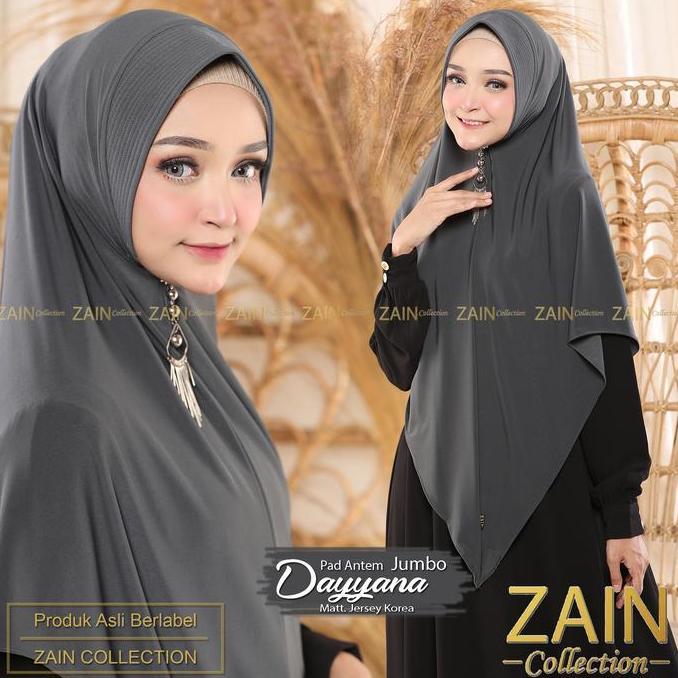 ZAIN - Kerudung Bergo Syar'i Dayyana Jumbo Jilbab Soft Pet || Hijab Syari ZAIN COLLECTION  High Qual