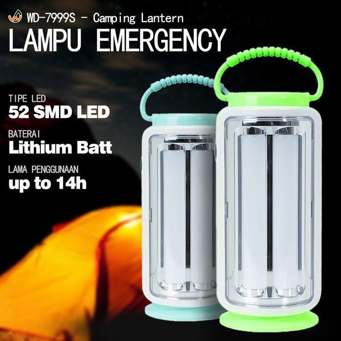Lampu Emergency Tahan 24 Jam 1000W LED Emergency Lamp Gantung Camping