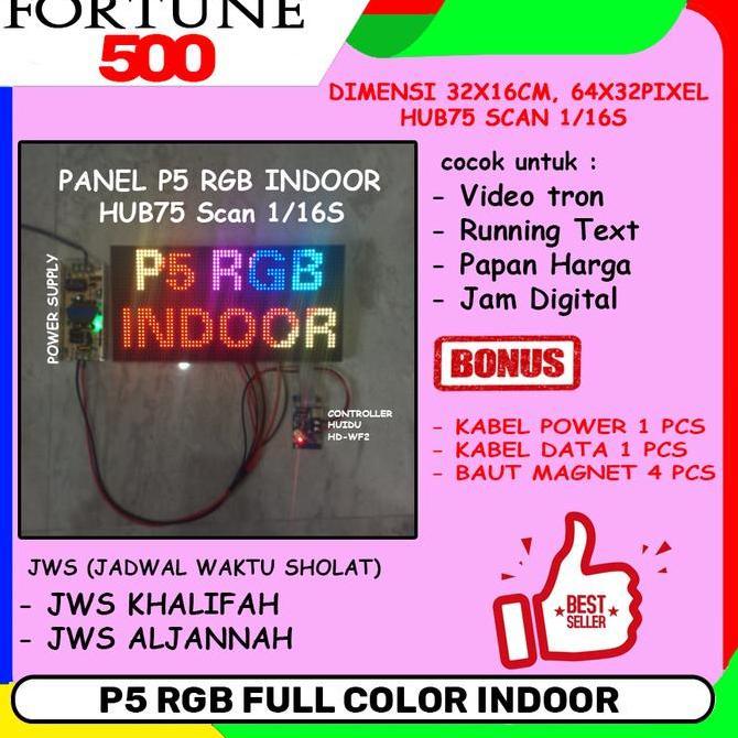 Panel P5 RGB Indoor Module Modul Led Full Color SMD Running Text