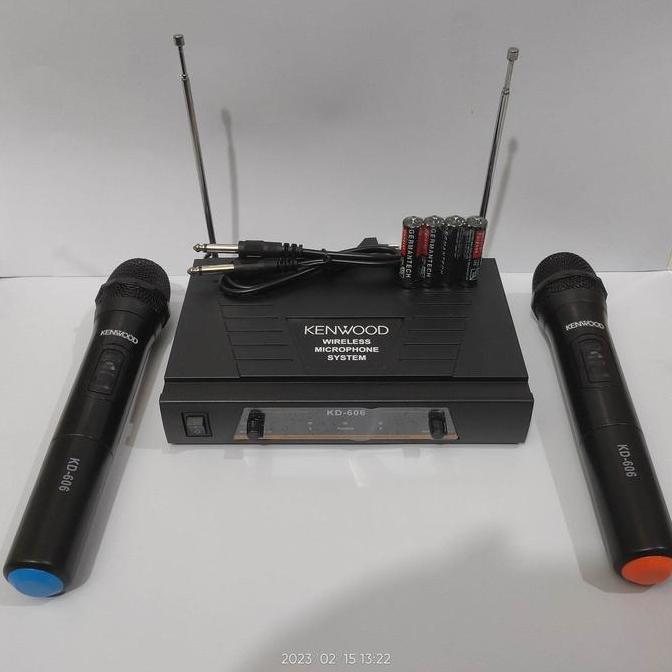 Yoiyoman- Mic Wireless Double Kenwood Kd 606 Microphone Tanpa Kabel