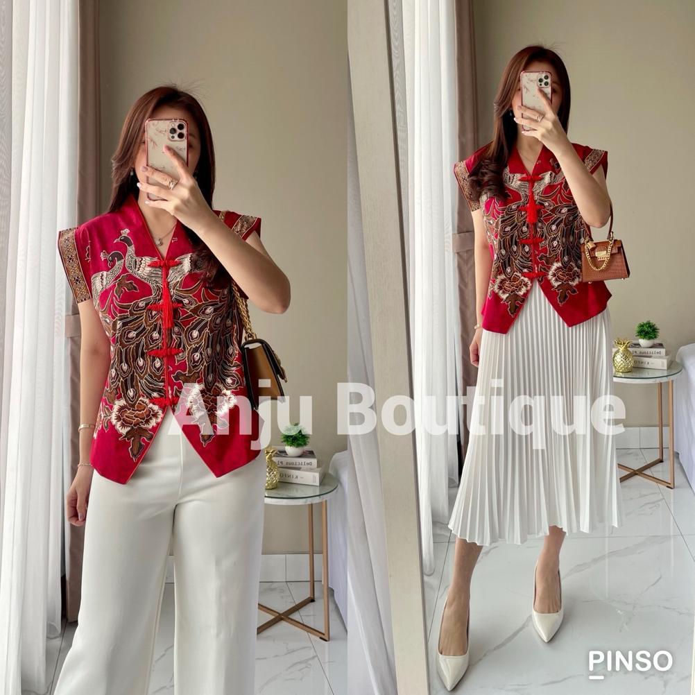 HUA Cheongsam Top - ANJU | Baju Imlek Wanita |Atasan Baju Cheongsam Wanita