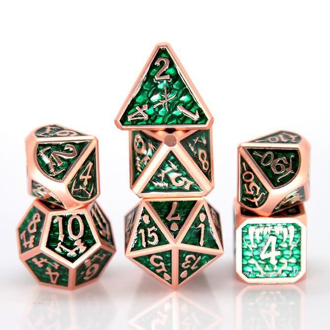 Promo 7 Dice Enamels Color Metal Dice Set - DND Dice - Dungeons & Dragons Diskon