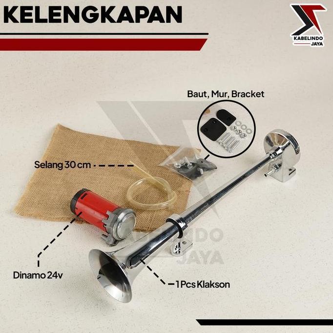 Klakson Mobil Truk Bus 1 Corong Dinamo Elektrik 12 Volt