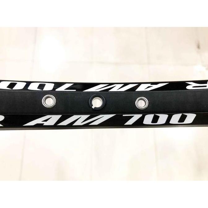 RIMS 27.5 FOLKER AM700 RIMS 27.5 32H SEPASANG RIMS MTB HITAM DISCBRAKE