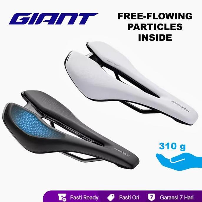 Giant Approach Saddle 145 mm Black Steel Alloy Rails Sadel Nyaman Touring Sadel Kulit Sadel Sepeda E