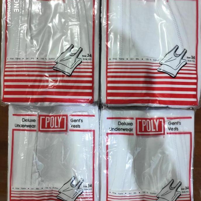 DF361 >> KAOS DALAM/ KAOS SINGLET PRIA POLY  ORIGINAL PT ASIA UKURAN 32 - 34- 36 - 38 - 40