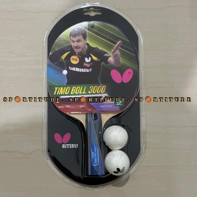 Bet Pingpong Bat Pingpong Butterfly TIMO BOLL 3000 ORIGINAL