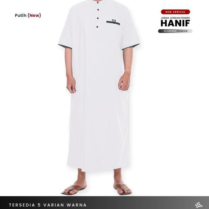 Baju Berkah - Jubah Hanif/Jubah Gamis Pria/Jubah Pria Lengan Pendek