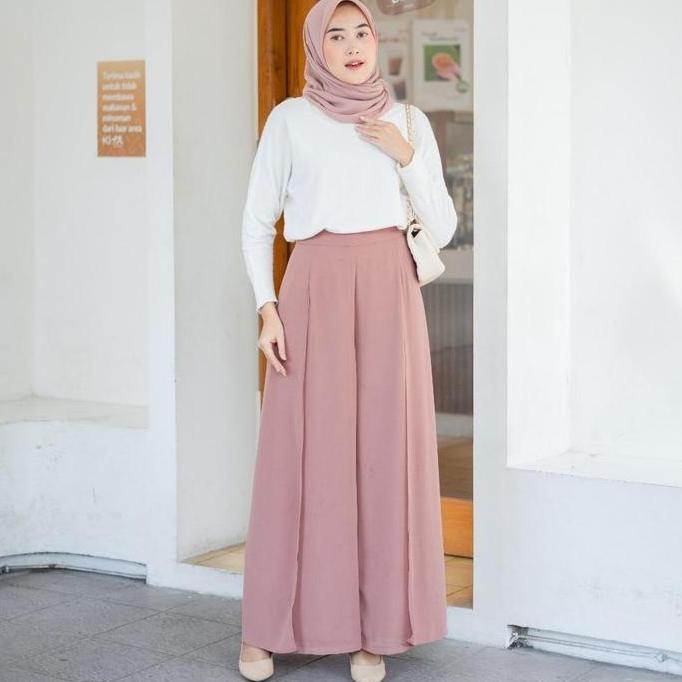 Dostifashion Moza Kulot | Celana Kulot Layer Wanita Bahan Ceruti | Celana Kulot Formal