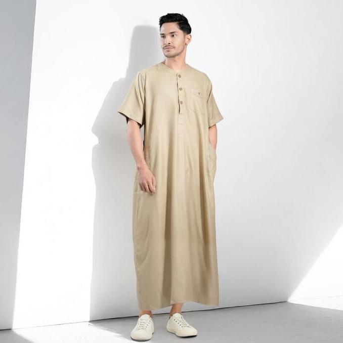 Muslimadani Jubah Dewasa SYAFIQ Gamis Pria Lengan Pendek