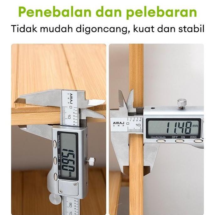 [DH]Rak Sepatu Susun Kayu Rak Bamboo Penyelenggara Rak Sandal Rak Sepatu Medan Rak Penyimpanan Lemar