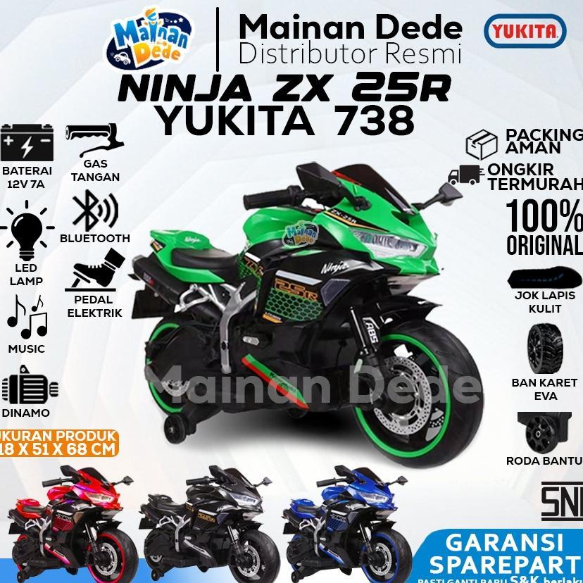 -ALS- Mainan Motor Aki Anak YUKITA 738 Ninja ZX25R KAWASAKI / PT 6611 KYRAKIDZ / Unikid MB 191 MB191