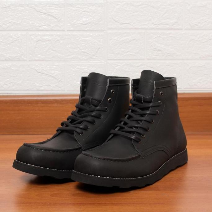 sepatu boot pria moc toe boots genuine leather kulit asli model Edgar terlaris