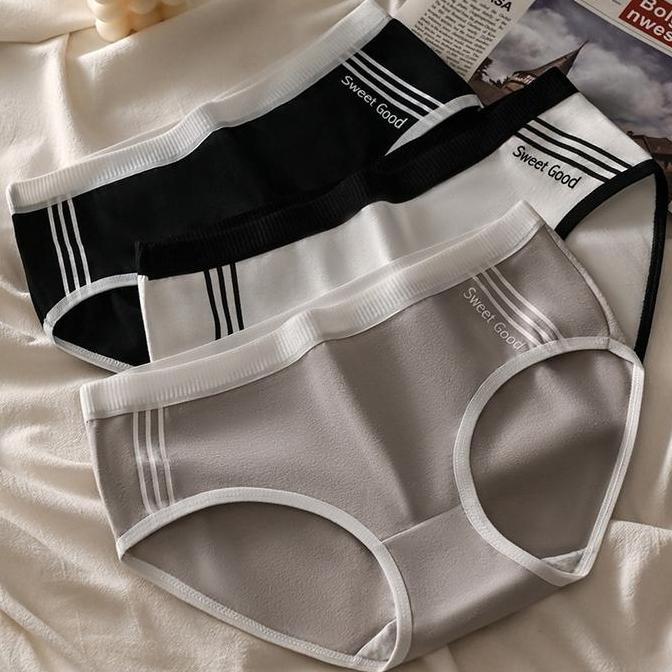 [KKgallery] Celana Dalam Wanita Sport Polos Bahan Katun Lembut high quality CD 2136  Waist Dewasa