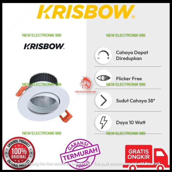 TERLARIS KRISBOW LAMPU DOWNLIGHT LED ADJUSTABLE 31 WATT 3CCT PUTIH 10605692 KRISBOW LED ADJ DOWNLIGH