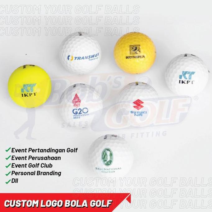 Custom Logo Bola Golf Cetak Sablon