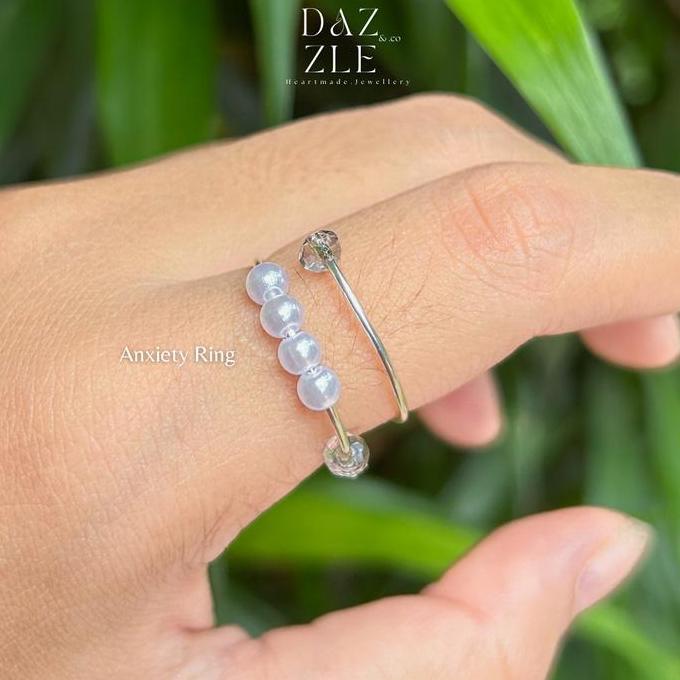 BUY 1 GET 1 Anxiety Ring Cincin Anxiety Adjustable Ring Fidget Ring Dazzlenco