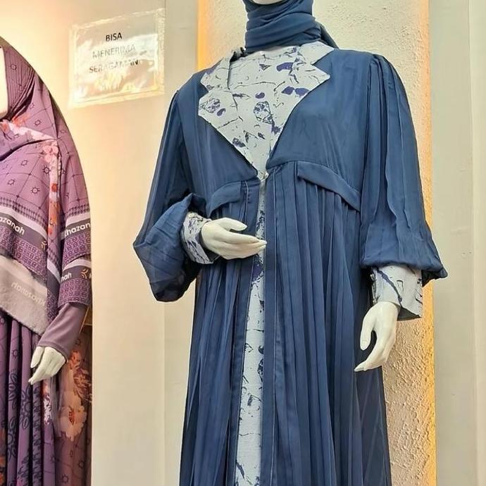 Gamis Outer Iner Ceruty Plisket