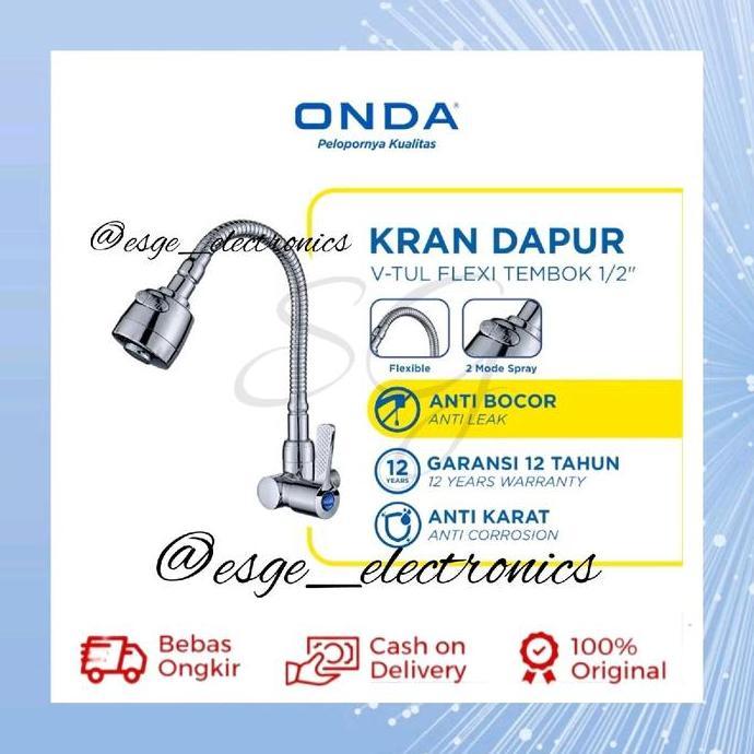 TERBARU - ORIGINAL KRAN ONDA KRAN CUCI PIRING KRAN DAPUR KRAN FLEKSIBLE KERAN KRAN WASTAFEL SELANG E