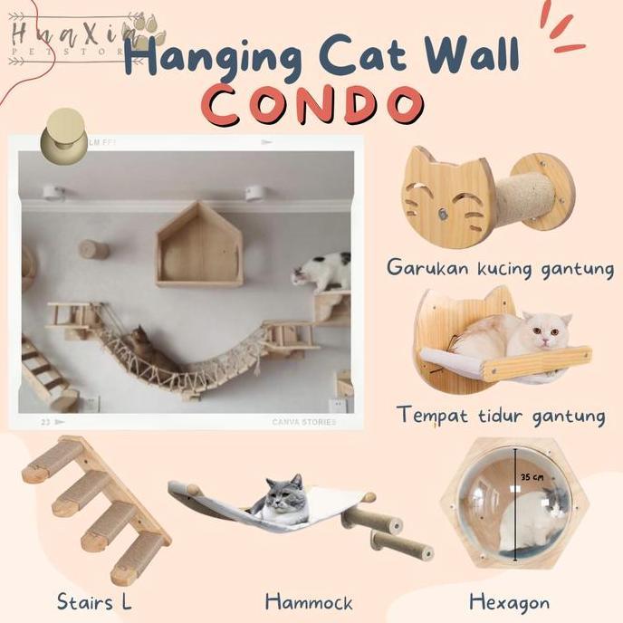 Rumah Bermain Kucing Gantung Dinding Wall Hanging Cat Condo Play House