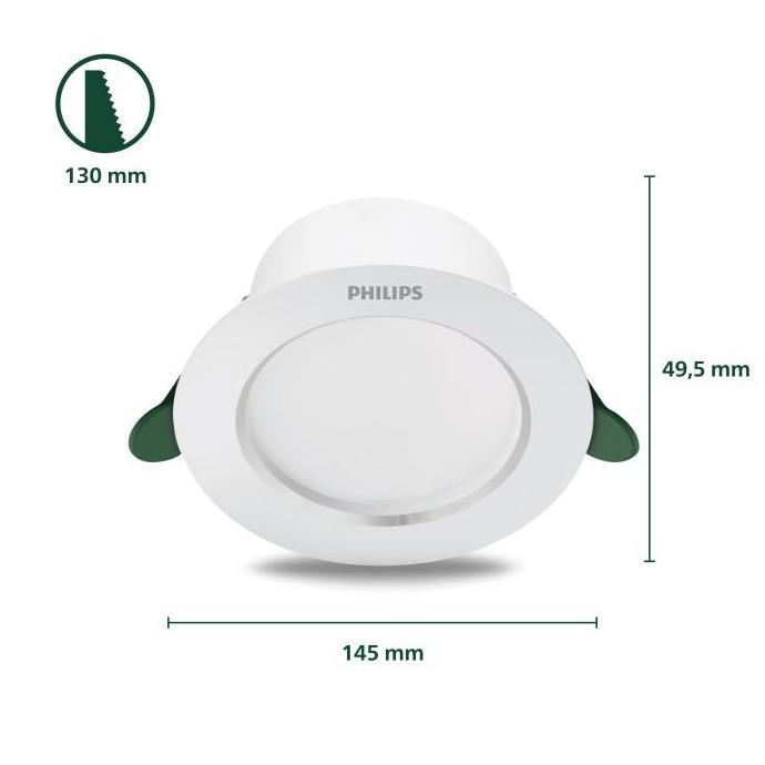 Philips Lampu Downlight Ultra Efficient 4.8W 40K Semi Putih