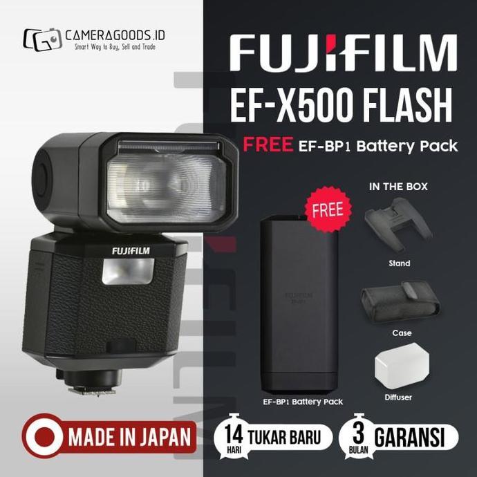 TERBARU - Fujifilm EF-X500 TTL Flash for Xseries camera FREE EF-BP1 Battery Pack