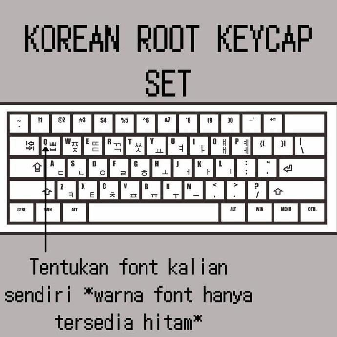 HARGA DISC - KeyKraft Keycaps Korean ( Hangul ) Keycap Set (60%)