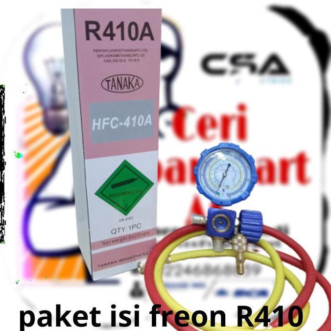 FIFONAND Paket isi freon AC rumah R410 manifold selang freon conektor