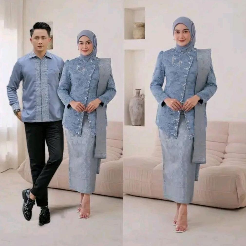 EXCLUSIVE Viona Batik - Kebaya Couple Termurah Kebaya Janggan Pasangan Couple Mahogany Wisuda Tunang