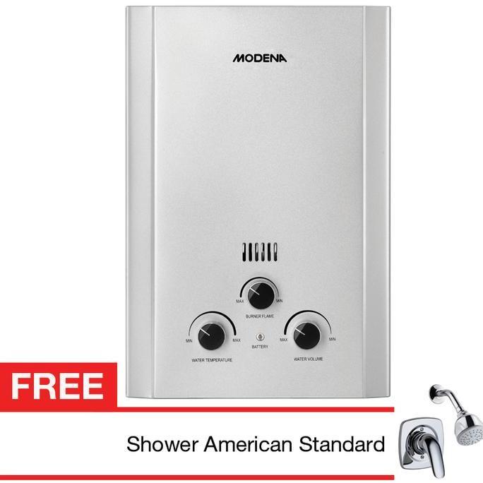 pemanas air water heater gas modena dilengkapi digital temperatur GI6V