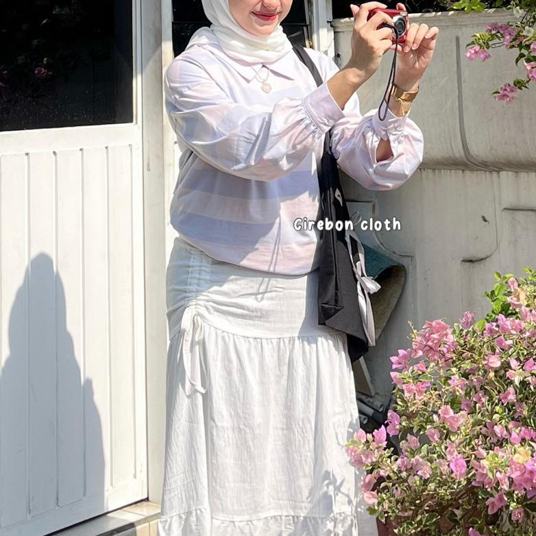 CUCI GUDANG KIYANA Cirebon Cloth - Amira Skirt / Rok Aesthetic / Korean Skirt / Rok serut