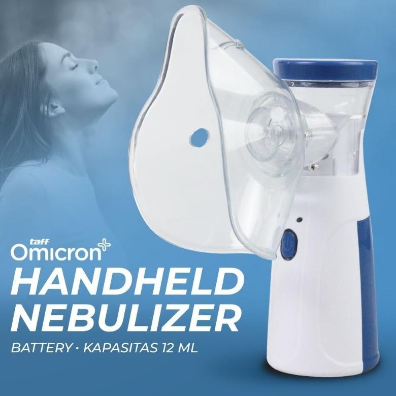 NEBULIZER MESH PORTABLE INHALER ALAT TERAPI PERNAPASAN UAP ASMA BRONKITIS NEBULISER MESH MINI BIRU