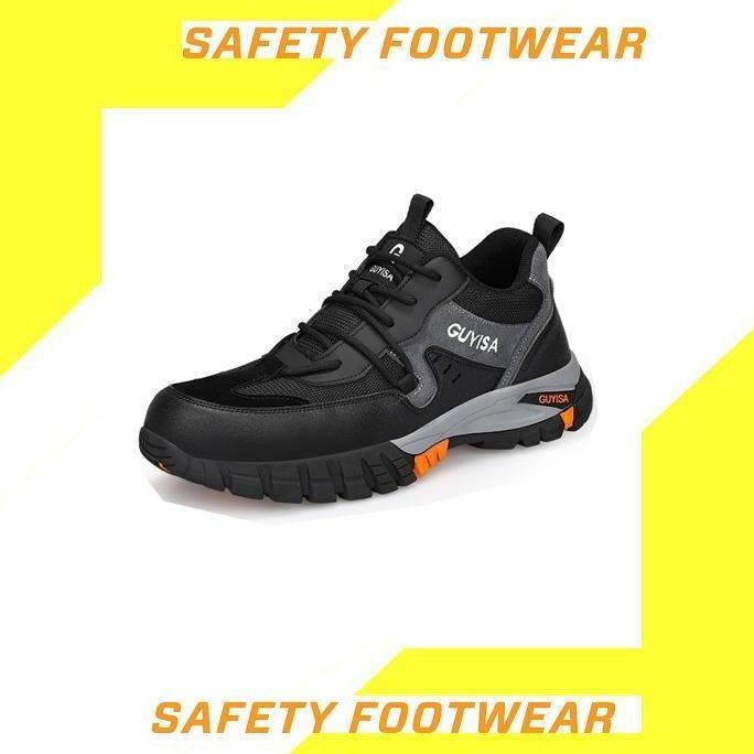 SEPATU SAFETY PRIA UJUNG BESI SPORTY SAFETY SHOES ANTI PAKU terlaris