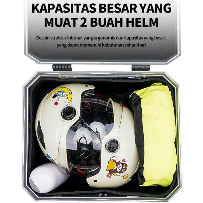 Sepeda Motor Top Box Bagasi 45L Top Box Sepeda Motor Tugas Berat Unive Kualitas Terbaik Harga Termur