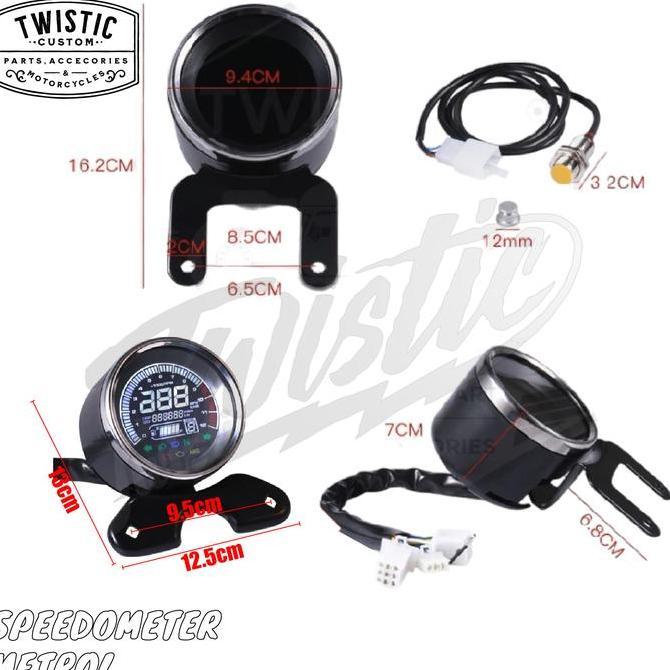 Speedometer Digital Metrol Motor Custom Bobber Universal
