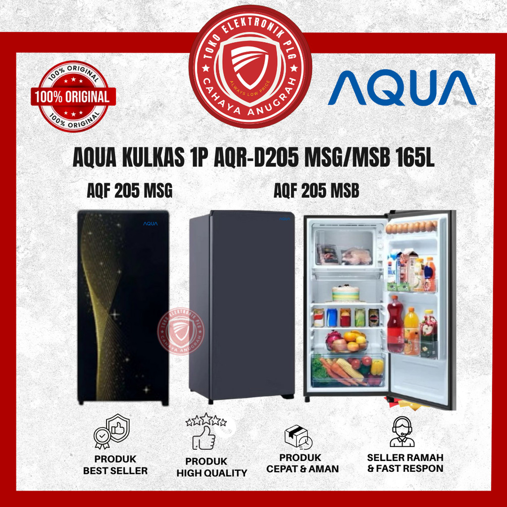 Kulkas Aqua 1 Pintu - 185MSG/MSB/ 205MSG/205MSB Garansi