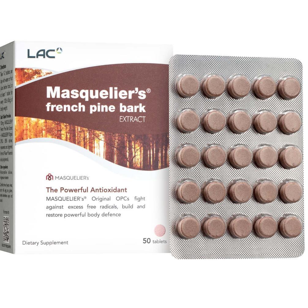 LAC MASQUELIER'S French Pine Bark Extract, 50 vegitabs// general health// singapore