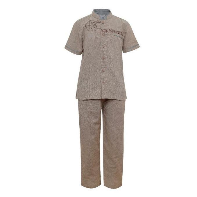 Cressida Baju Koko Muslim Kids Boy Brown - HB402C