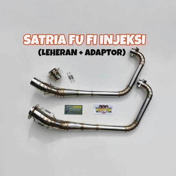 Leheran Stainless original raptor + Adaptor Untuk Satria Fu Fi