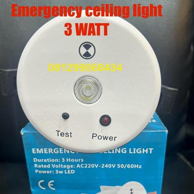 lampu emergency plafon led 1 watt lampu led ceiling emergency darurat