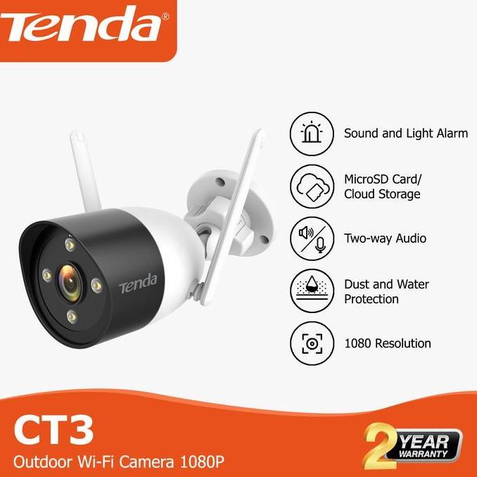 Sale TendaCt3 1080P Outdoor Wi-Fi Camera Wifi Jam Wireless Kamera Cctv Kamera Wireless Jam Wifi Cctv