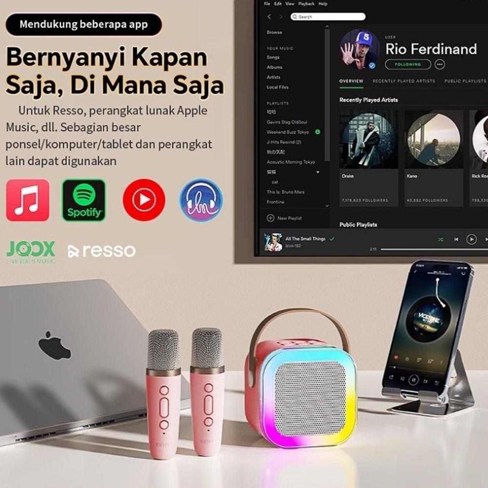 HOT DEALS {COD}Speaker Bluetooth Karaoke/Mini Speaker Karaoke Bluetooth/mini speaker bluetooth karao