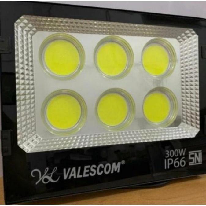 Lampu Sorot AC 300Watt Tembak IP66 Valescom LED Flood Light Cool Putih