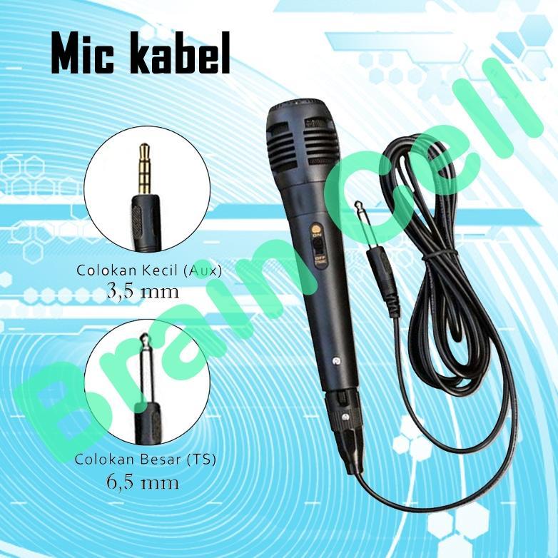 BESTPROMO Mic Microphone Kabel Universal Mik Mikrofon Colokan Kecil Aux & Besar