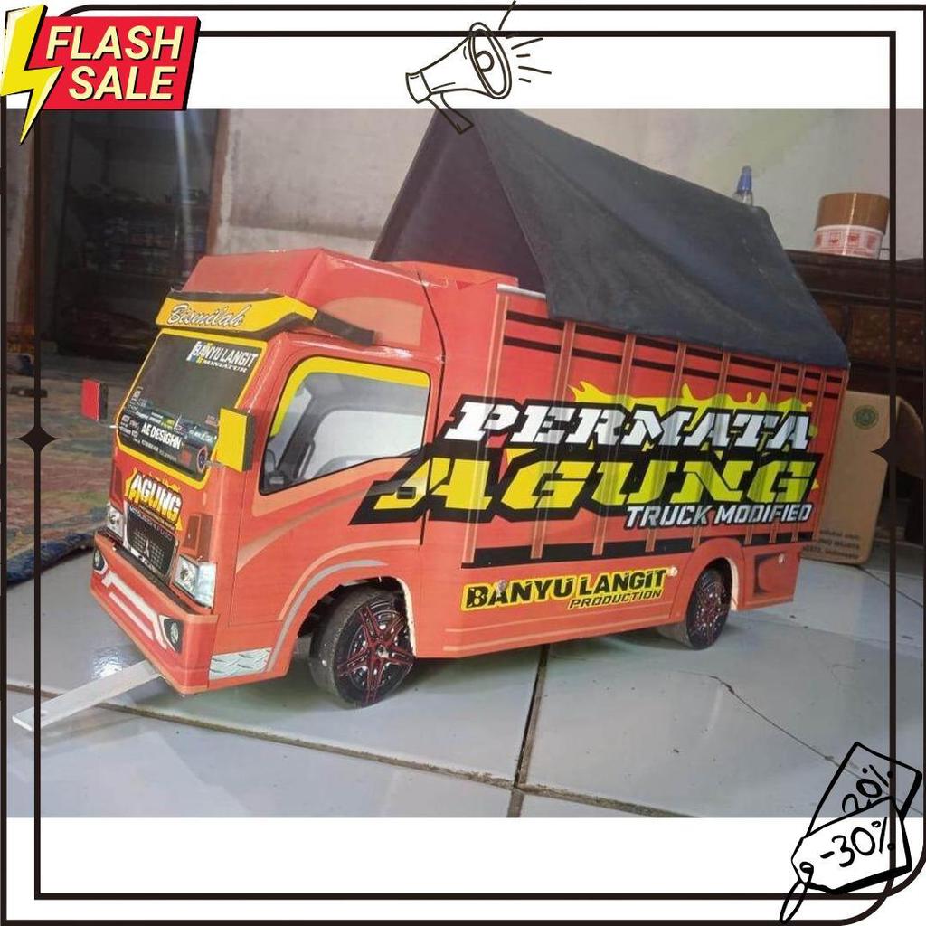 Cod Miniatur Truk Oleng Permata Agung Variasi Terpal, Trek, Trak, Truck Oleng Miniatur, Truk Oleng K